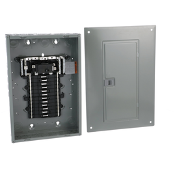 QO124L125PGC – Load center, QO, 1 phase, 24 spaces, 34 circuits, 125A convertible main lugs, PoN, NEMA1, gnd bar, combo cover