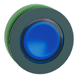 ZB5FA68 – Head for illuminated push button, Harmony XB5, antimicrobial, plastic, blue flush mounted, 30mm, universal LED,