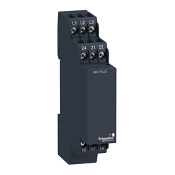 Square D RM17TG20 250 VAC/VDC 5 Amp 3-Phase 2NO 2NC Plastic 35 mm Din Rail Mount Multi-Functional Relay