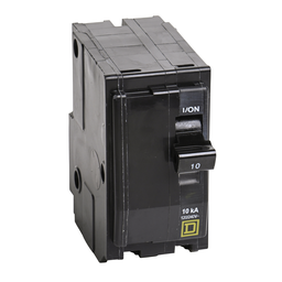 QO2105237 – Mini circuit breaker, QO, 10A, 2 pole, 120/240VAC, 10kA, plug in, ring