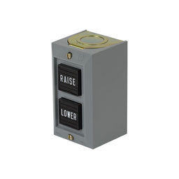 9001BG209 – Complete control station, Harmony 9001B, 2 push buttons RAISE/LOWER, 5A, 600V AC, 2NO, NEMA 1