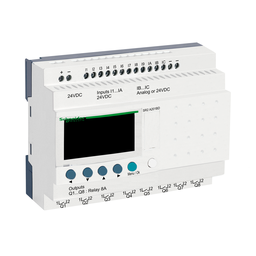 SR2A201BD – compact smart relay, Zelio Logic SR2 SR3, 20 IO, 24V DC, no clock, display