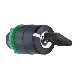 ZB5AG0 – Head for key switch selector, Harmony XB5, plastic, black, 22mm, key 455, 3 positions, stay put
