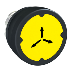 ZB4BC58009 – Head for push button, Harmony XB4, harsh environment, metal, yellow flush, 22mm,Vertical mounting, marked type H009
