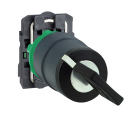 Square D XB5AG41 22 mm 1.2 Amp 600 VAC 1NO 2-Position Maintained Round Key Non-Illuminated Selector Switch