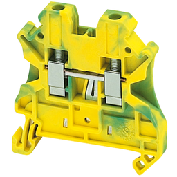 NSYTRV42PE – Terminal block, Linergy TR, green-yellow, 4mm2, protective earth, 2 points, Set of 50