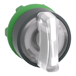 ZB5AK1513 – Head for illuminated selector switch, Harmony XB5, dark grey plastic, white handle, 22mm, universal LED, 3 positions,