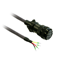 VW3M5D6AR30 – power cable 3m shielded 4x 6mm², BCH2 MIL connector