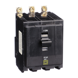 QOB3405238 – Mini circuit breaker, QO, 40A, 3 pole, 120/240VAC, 10kA, bolt on, ring