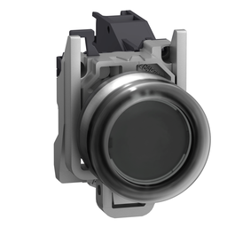 XB4BP21GEX – Complete push button, Harmony XB4 – ATEX D, black projecting with boot, metal, 22mm, spring return, 1NO