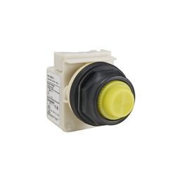 9001SKP38LYY31 – Pilot light, Harmony 9001SK, plastic, polycarbonate, fresnel lens, yellow, 30mm, LED yellow, 120V