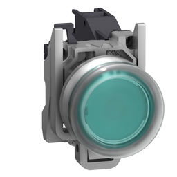 XB4BP31GEX – Complete push button, Harmony XB4 – ATEX D, green projecting with boot, metal, 22mm, silver alloy, spring return, 1NO