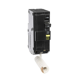 QO235GFI – Mini circuit breaker, QO, 35A, 2 pole, 120/240VAC, 10kA, plug in, 6mA grd fault A, pigtail