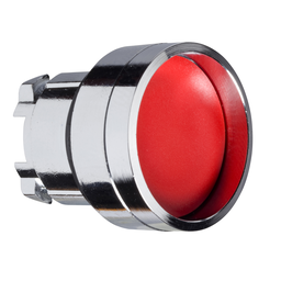 ZB4BA46 – Head for illuminated push button, Harmony XB4, metal, red recessed, 22mm, spring return, high guard, unmarked
