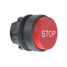 ZB5AL434 – Projecting push button head 40mm, Harmony XB5, plastic, red, 22mm, spring return, marked STOP