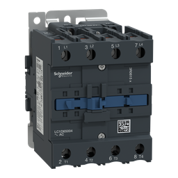 LC1D65004F7 – IEC contactor, TeSys D, nonreversing, 80A resistive, 4 pole, 4 NO, 110VAC 50/60Hz coil, open style