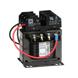9070TF100D5 – Industrial control transformer, Type TF, 1 phase, 100VA, 600V primary, 120V secondary, 50/60Hz