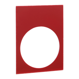 ZB2BY2002 – Marked legend, Harmony XAC, nameplate, 30 x 40mm, plastic, black, 22mm push button, white unmarked