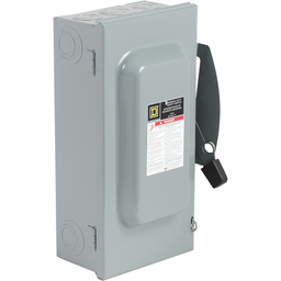 CD323N – Safety switch, general duty, fusible, 100A, 120/240 VAC, 3 poles, 30 hp, solid neutral, NEMA 1