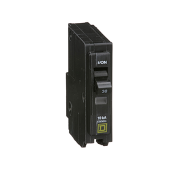 QO130 – Mini circuit breaker, QO, 30A, 1 pole, 120/240VAC, 10kA, plug in