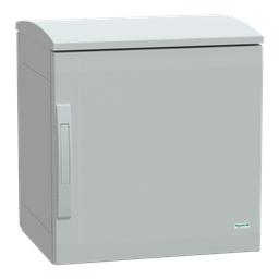NSYPLAT554G – Floor standing polyester enclosure, Thalassa PLA, plain door, ventilated canopy, 500x500x420mm, IP44, IK10