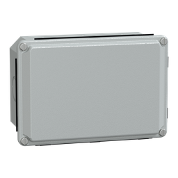 NSYDB1510M – Metal industrial cut-out box – low plain cover – H155xW105xD61 – IP55 – grey