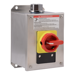 9421V1W30 – Manual Motor Switch, TeSys Vario, rotary handle, 20A, 3 pole, 10HP at 480V, metallic enclosure, UL Type 4/4X