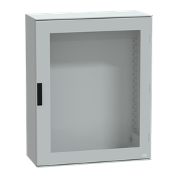 NSYPLM108TG – Wall mounted polyester enclosure, Thalassa PLM, glazed door, 1056x852x350mm, IP66, IK08, RAL 7035