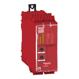 XPSUDN13AC – safety module, Harmony XPSU, Cat 4, features 6 x XPSUAF, 24V AC or DC, spring
