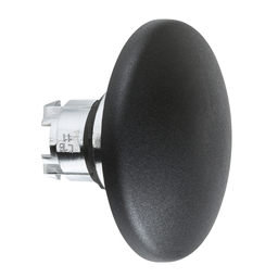 ZB4BR216 – Head for non illuminated pushbutton, Harmony XB4, mushroom 60mm, metal, black, 22mm, spring return, hemispherical