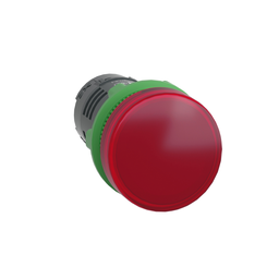XB5EVB4 – Monolithic pilot light, Harmony XB5, grey plastic, red, 22mm, universal LED, plain lens, 24V AC DC