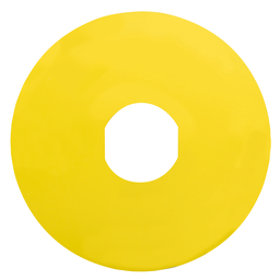 ZBY8101 – Blank legend, Harmony XB4, Harmony XB5, yellow, 90mm, for emergency stop, unmarked