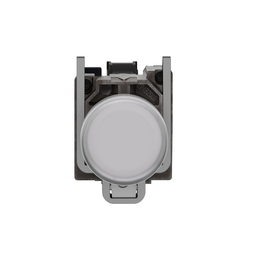 XB4BV61 – Pilot light, Harmony XB4, metal, white, 22mm, plain lens with BA9s bulb, lt 250V