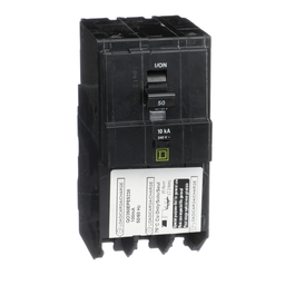 QO350EPE5238 – Mini circuit breaker, QO, 50A, 3 pole, 240VAC, 10kA, plug in, 100mA grd fault B, ring