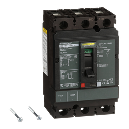 HDL36110 – Circuit breaker, PowerPacT H, 110A, 3 pole, 600VAC, 14kA, lugs, thermal magnetic, 80%