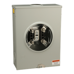 UTRS213B – Individual meter socket, ringless socket, no bypass, 4 jaws no release, OH, UG, 200 A, up to 600 VAC single phase 3W