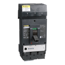 LDA36400U31X – Circuit breaker, PowerPacT L, 400A, 3 pole, 600VAC, 14kA, I-Line, MicroLogic 3.3, 80%, ABC