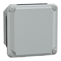 NSYDBN88 – Metal industrial box – low plain cover – H85xW85xD49 – IP55 – grey RAL 7035