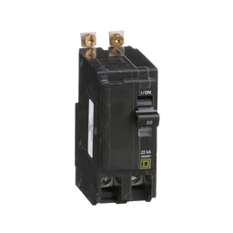 QOB250VH – Mini circuit breaker, QO, 50A, 2 pole, 120/240VAC, 22kA, bolt on