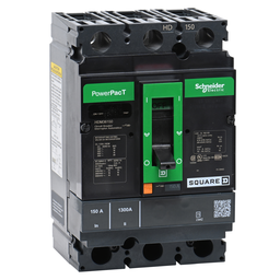 HDM36150 – Circuit breaker, PowerPacT H, 150A, 3 pole, 600VAC, 14kA, lugs, thermal magnetic, 80%