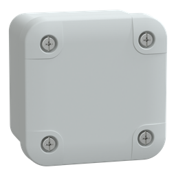 NSYTBP775 – PC box IP66 IK08 RAL7035 Int.H65W65D45 Ext.H74W74D56 opaque PC cover H10