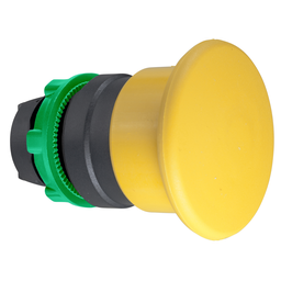 ZB5AC5 – Head for non illuminated pushbutton, Harmony XB5, plastic, yellow, mushroom 40mm, 22mm, spring return