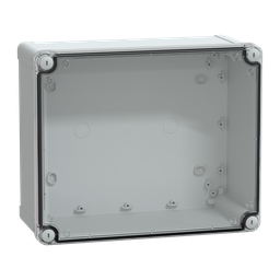 NSYTBP292412HT – PC box IP66 IK08 RAL7035 Int.H275W225D120 Ext.H291W241D128 Transp.cover H60