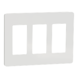 SQWP141003WH – Cover frame, X Series, 3 gangs, screwless, white, matte finish