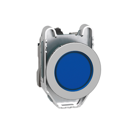 XB4FVB6 – Pilot light, Harmony XB4,metal, blue flush mounted, 30mm, universal LED, plain lens, 24V AC DC