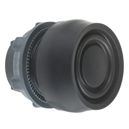 ZB5AP2S – Head for non illuminated push button, Harmony XB5, plastic, flush, black, 22mm, spring return, coloured boot, unmarked