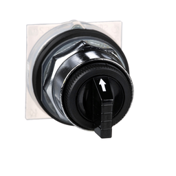 9001KS53B – 30mm Push Button, Type K, selector switch, 3 position, C cam, spring return both sides to center, black knob