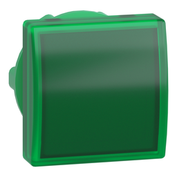 ZB5CV033 – Head for pilot light, Harmony XB5, square green, 22mm, with plain lens, universal LED