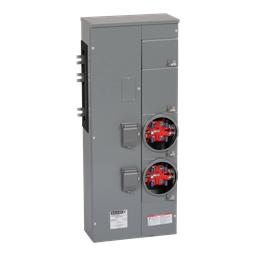 EZMR112225 – Branch unit, EZ Meter-Pak, 225A, 2 x 5 jaw sockets, 120/240VAC, no bypass, ringless, 800A Al busbar