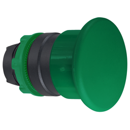 ZB5AC3 – Head for non illuminated pushbutton, Harmony XB5, plastic, green, mushroom 40mm, 22mm, spring return